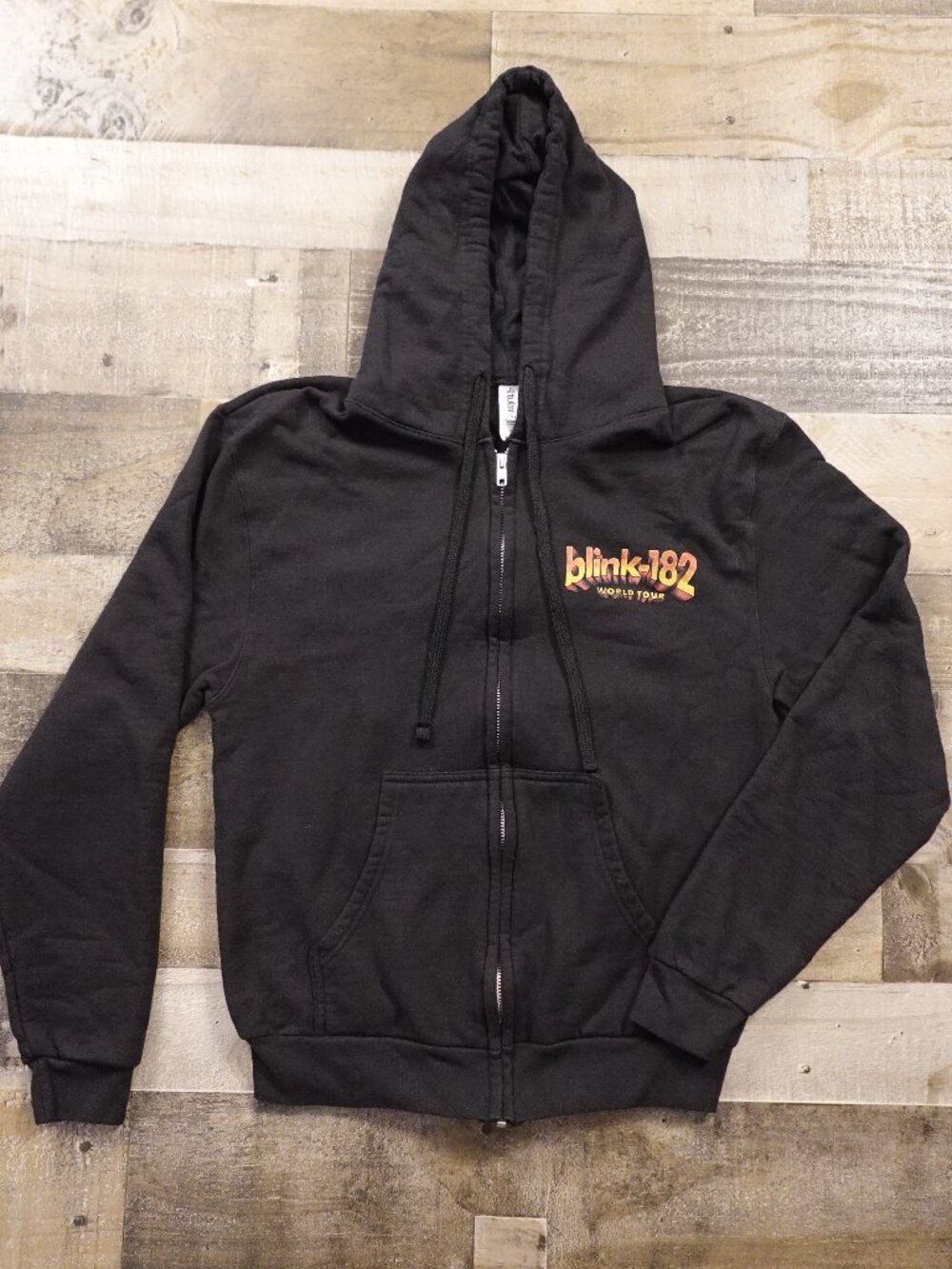 blink-182 World Tour 2023 2024 Zip Hoodie Black Band Merch Small